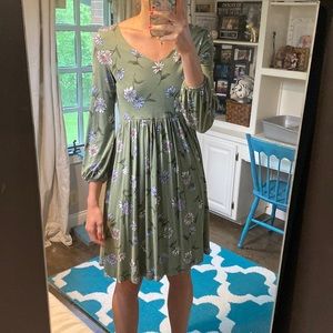 Green Flower Dress